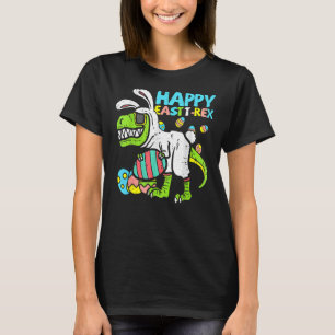 Camiseta Niños Feliz Este T Rex Dino Saurus Bunny Feliz Est