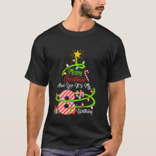 Camiseta Niños Feliz Navidad y Sí, es mi octavo cumpleaños