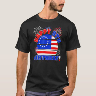 Camiseta Niños Feliz Noveno Cumpleaños El 4 De Julio Vintag