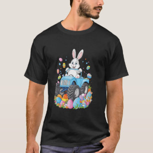 Camiseta Niños Feliz Pascua Camión Monstruo Conejo Pascua