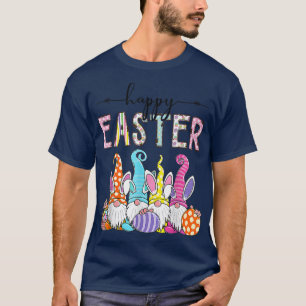 Camiseta Niños Feliz Pascua Gnome Bunny Ears Graciosos Huev