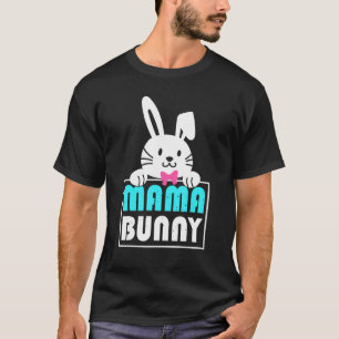 Camiseta Niños Feliz Pascua Mamá Conejo Oídos Huevos Niños