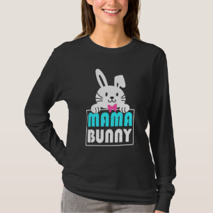Camiseta Niños Feliz Pascua Mamá Conejo Oídos Huevos Niños