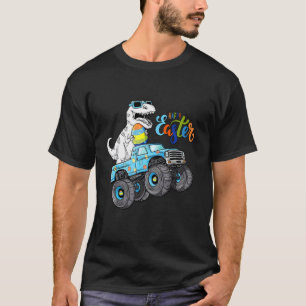 Camiseta Niños Feliz Pascua Rex Dino Con Huevo De Años Cone