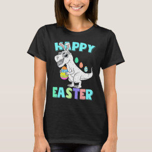Camiseta Niños Feliz Pascua T Rex Dino Bunny Ears Gracioso 