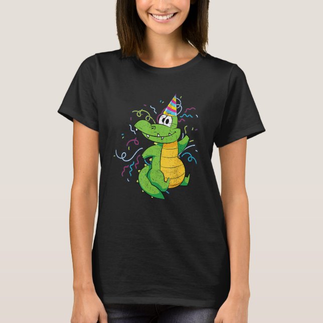 Camiseta Niños Fiesta de cumpleaños Alligator Reptile Anima (Anverso)