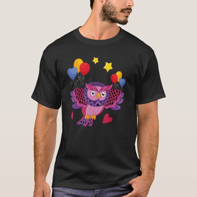 Camiseta Niños Fiesta de cumpleaños Bosque Pájaro Ave Lechu (Anverso)