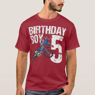 Camiseta Niños Fiesta de cumpleaños de ciclismo sucio de 5 