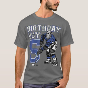 Camiseta Niños Fiesta de cumpleaños temática de hockey sobr