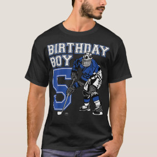 Camiseta Niños Fiesta de cumpleaños temática de hockey sobr