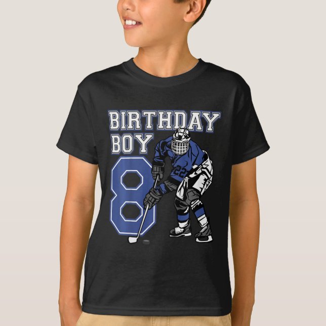 Camiseta Niños Fiesta de cumpleaños temática de hockey sobr (Anverso)