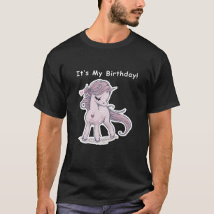 Camiseta Niños Fiesta Temática Unicornio Para Chicas - Es M