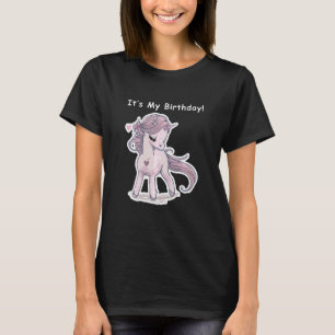 Camiseta Niños Fiesta Temática Unicornio Para Chicas Es Mi 