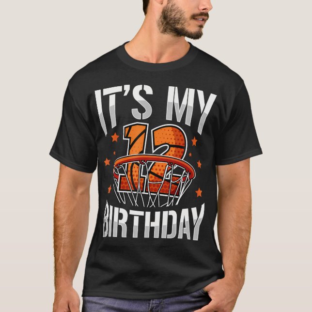 Camiseta Niños Fiestas De Baloncesto De 12 Años K (Anverso)