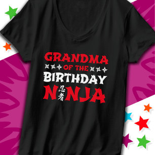 Camiseta Niños Fiestas de Karate Abuela del cumpleaños Ninj