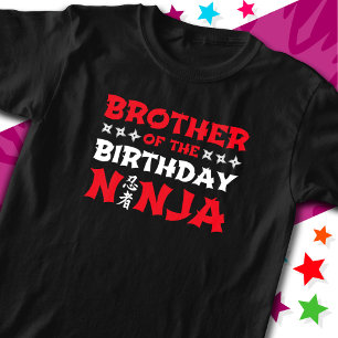 Camiseta Niños Fiestas de Karate Hermano del Cumpleaños Nin