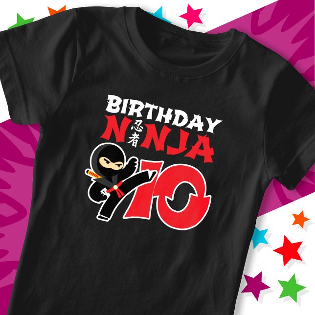 Camiseta Niños Fiestas de Ninja Karate, 10 años, 10 años (Subido por el creador)
