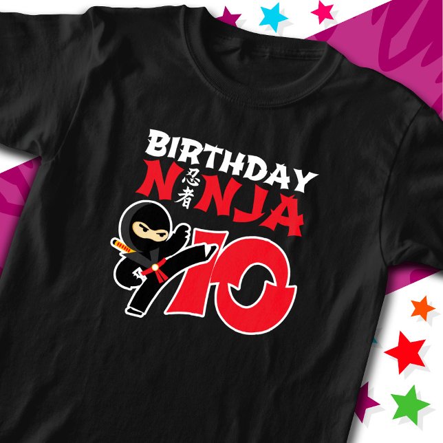 Camiseta Niños Fiestas de Ninja Karate, 10 años, 10 años (Subido por el creador)