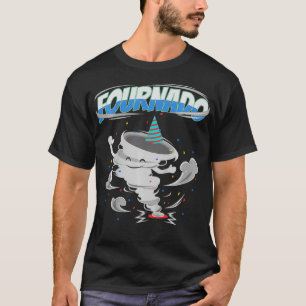 Camiseta Niños Fournado Cumpleaños Niño de 4 años cuarto Fi