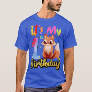 Camiseta Niños Fox 1º cumpleaños 1 años Fox cumpleaños T-S