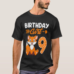 Camiseta Niños Fox Animal 9cumpleaños Chica Fox B Día 9 Sí