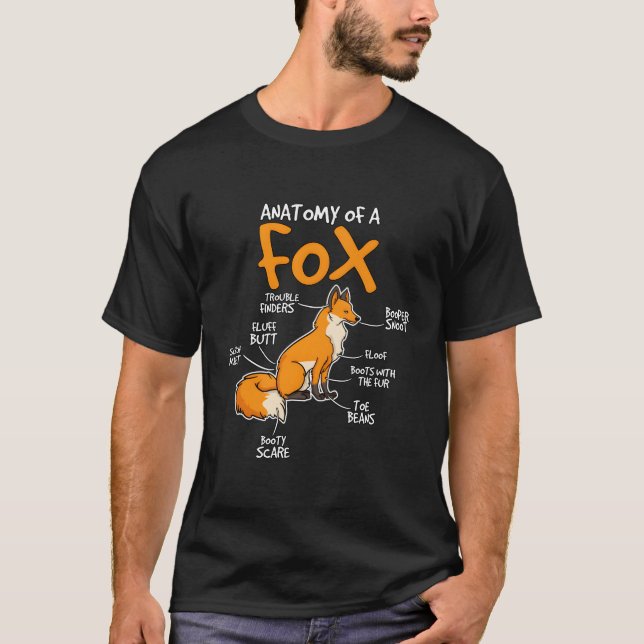Camiseta Niños Fox Gift Fox Cosas Anatomía De Un Zorro (Anverso)