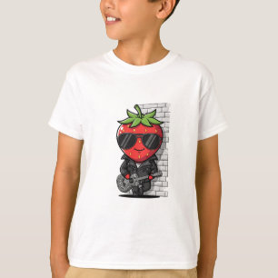 Camiseta Niños Fresa Rockstar