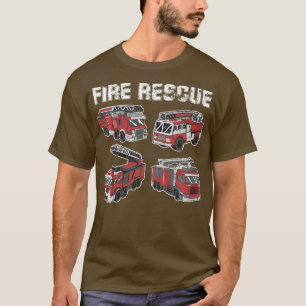 Camiseta Niños FUEGO RESCATE FUEGO Camión de bomberos bombe