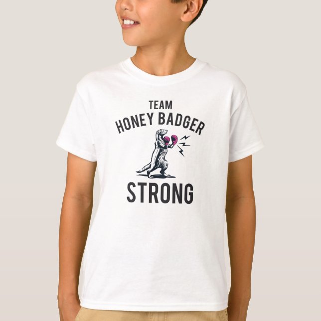 Camiseta Niños fuertes del tejón de miel (Anverso)