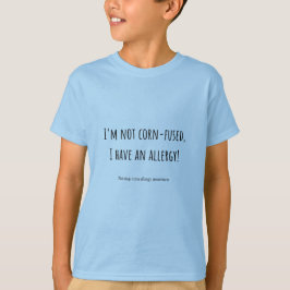 Camiseta Niños Fusionados De Maíz Tengo Alergia