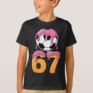 Camiseta Niños Fútbol Goteo Número 67 Niños Jugador de Fútb
