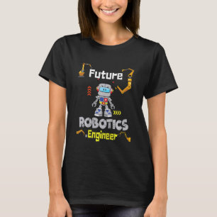 Camiseta Niños Futuros Ingenieros Robots Para Niños Chica