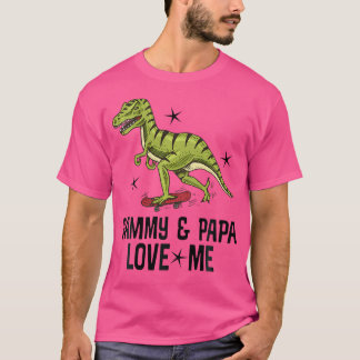 Camiseta Niños Gammy Y Papá Me Ama Nieto Dinosaurio