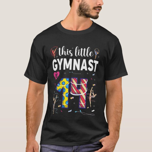 Camiseta Niños Gimnastas Niños De Catorce Años 14º Bi Feliz (Anverso)