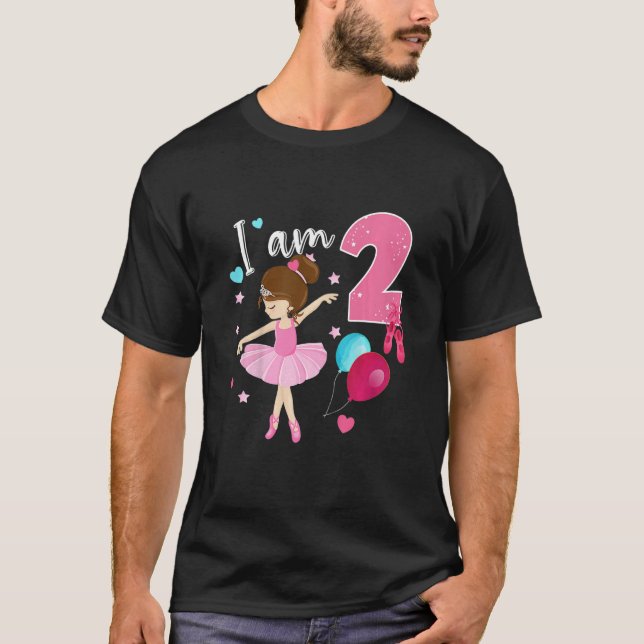 Camiseta Niños Girlu2019 Ballerina de 2 años (Anverso)