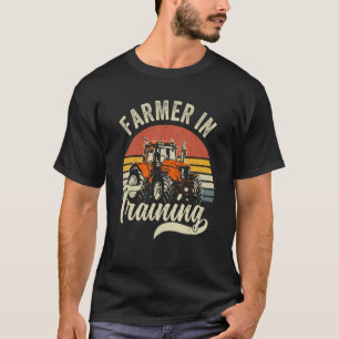 Camiseta Niños Graciosos Campesinos De Tractores En La Form