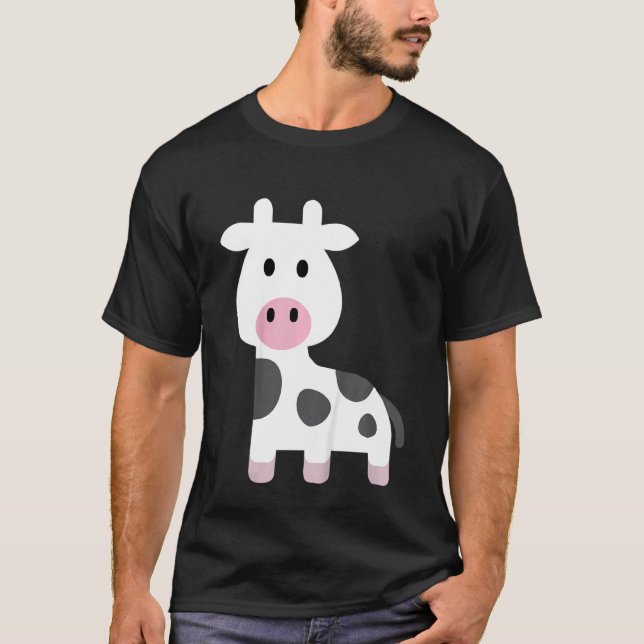 Camiseta Niños Graciosos Moo Cow Cute Farm Animal Vaca Niño (Anverso)
