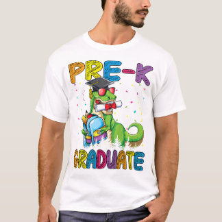 Camiseta Niños Graduados Preuniversitarios T-rex Dinosaur P