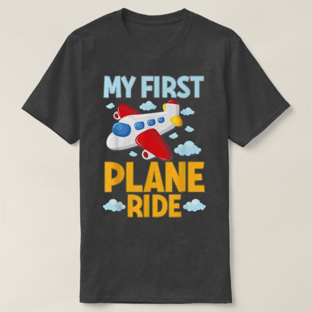 Camiseta Niños Gráficos De Mi Primer Vuelo En Avión (Diseño del anverso)