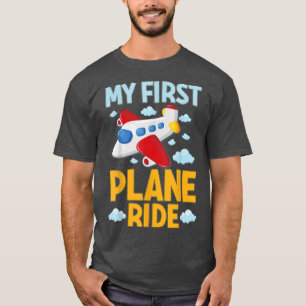 Camiseta Niños Gráficos De Mi Primer Vuelo En Avión