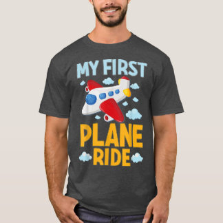 Camiseta Niños Gráficos De Mi Primer Vuelo En Avión
