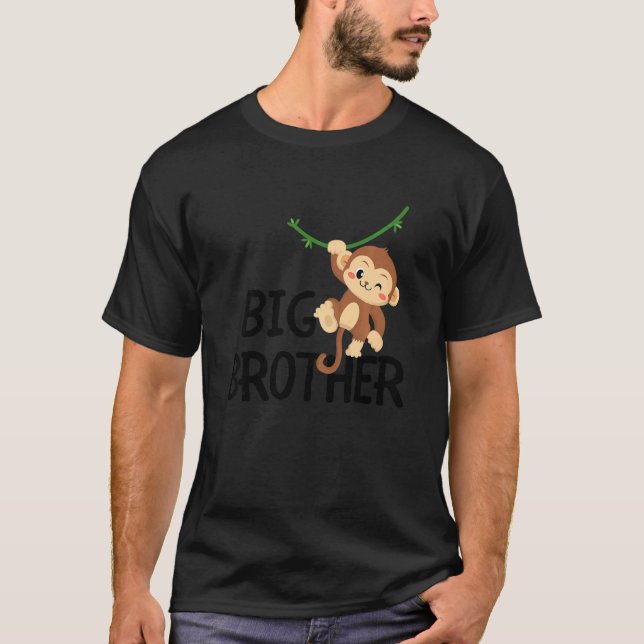 Camiseta Niños Gran Hermano Mono Animal Mejor Hermano Mundo (Anverso)