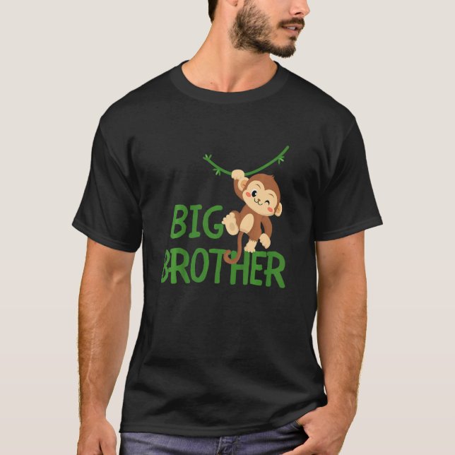 Camiseta Niños Gran Hermano Mono Animal Mejor Hermano Mundo (Anverso)