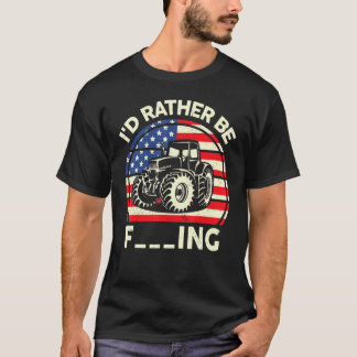 Camiseta Niños granjeros Hombres Mujeres Prefiero Estar Cul
