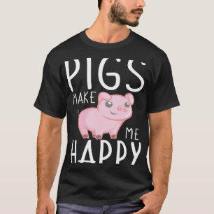 Camiseta Niños granjeros Los cerdos me hacen feliz