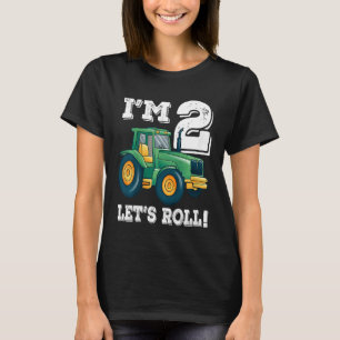 Camiseta Niños Green Farm Tractor 2º Fiesta de cumpleaños 2