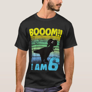 Camiseta Niños Guay Dino Cumpleaños Boom Cumpleaños De 6 Añ