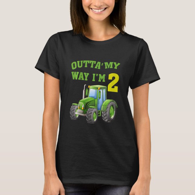 Camiseta Niños Guay Farm Tractor 2do cumpleaños fuera de mi (Anverso)