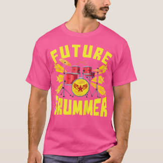Camiseta Niños Guay Futuro Drummer Funny Drum Set Player Mu