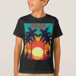 Camiseta Niños Guay 'RELAX' Retro Tropical Sunset